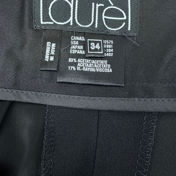 Laure'l by Escada Black Pleated Vintage Dress Pants - Picture 5 of 7